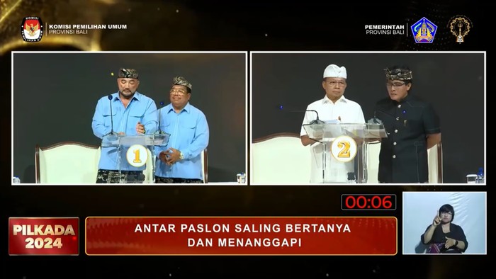 Debat publik ketiga Pilgub Bali 2024 di Nusa Dua, Rabu (20/11/2024).