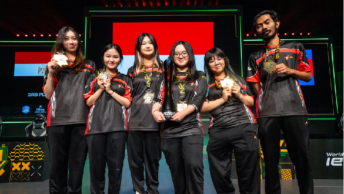 Gelaran IESF Mobile Legends Women 2024 telah berakhir. Timnas Indonesia berhasil menjadi juara, setelah menang dari Kamboja di babak grand final.