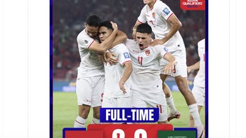 Indonesia melakukan pembunuhan raksasa dengan mengalahkan Arab Saudi yang langganan ke Piala Dunia. Grup C sangat ketat dari peringkat kedua ke bawah. Mungkin saja Indonesia bisa ke Piala Dunia, tulis akun ini. Foto: X.com