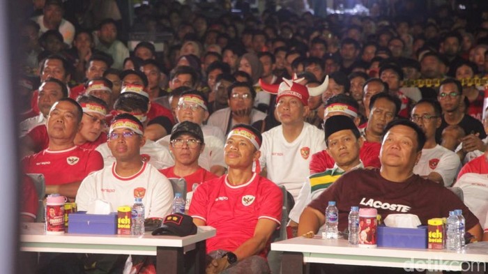 Nobar Timnas Indonesia Vs Arab Saudi di Polres Pasuruan