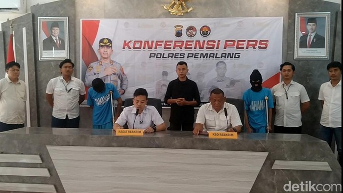 Konferensi pers kasus pemerkosaan ABG 15 tahun di Mapolres Pemalang, Rabu (20/11/2024).