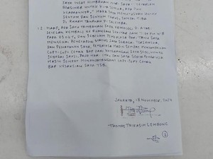 Tulisan Tangan Tom Lembong Dijadikan Bukti Praperadilan, Ini Isinya