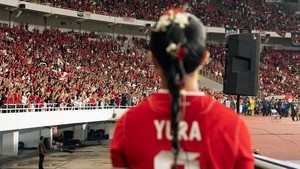 Yura Yunita mengaku merinding melihat dukungan yang begitu besar dari puluhan ribu orang di Stadion Utama Gelora Bung Karno untuk Indonesia. Foto: Instagram Yura Yunita
