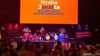Usai mengikuti Apel Siaga bareng Anies, Rano Karno mendatangi Nyaba Jakarta yang digelar di Jakarta Selatan.