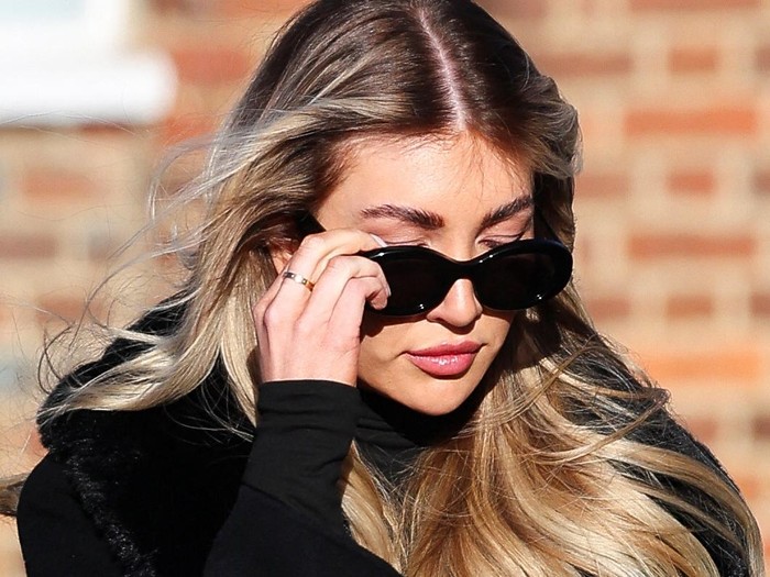 Kate Cassidy arrives to attend the funeral of former One Direction singer Liam Payne at St. Marys Church in Amersham, near London, Britain, November 20, 2024. REUTERS/Toby Melville