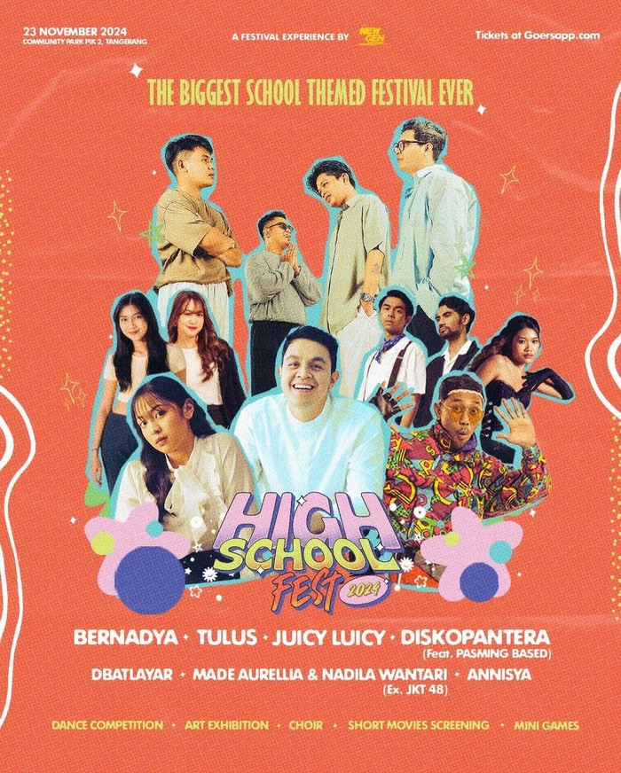 High School Fest 2024 Nu High School Fest 2024 hadir dengan penampilan artis top seperti Tulus dan Juicy Luicy.
