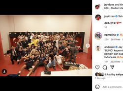 Perayaan Pemain Timnas di Instagram, Hubner Paling Gokil