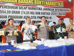 Polda Riau Tangkap 270 Jaringan Narkoba, 79 Kg Sabu-30 Ribu Ekstasi Disita