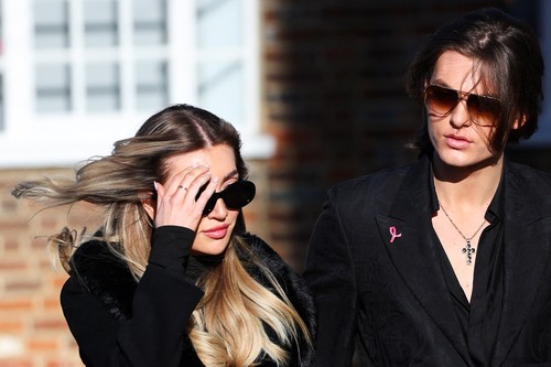 Kate Cassidy arrives to attend the funeral of former One Direction singer Liam Payne at St. Mary's Church in Amersham, near London, Britain, November 20, 2024. REUTERS/Toby Melville     TPX IMAGES OF THE DAY