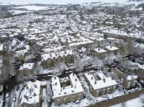 Potret Badai Salju Menghantam Inggris