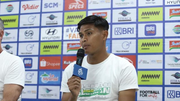 Jumpa pers PSS Sleman jelang menghadapi PSBS Biak di Stadion Manahan, Solo, Kamis (21/11/2024).