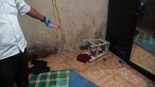 Polsek Mataram saat melakukan olah TKP di Pagutan, Kota Mataram. (Dok. Polresta Mataram)