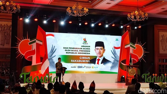 Wapres Gibran Rakbuming Raka dalam acara Tanwir I Pemuda Muhammadiyah di Aryaduta, Jakarta Pusat.
