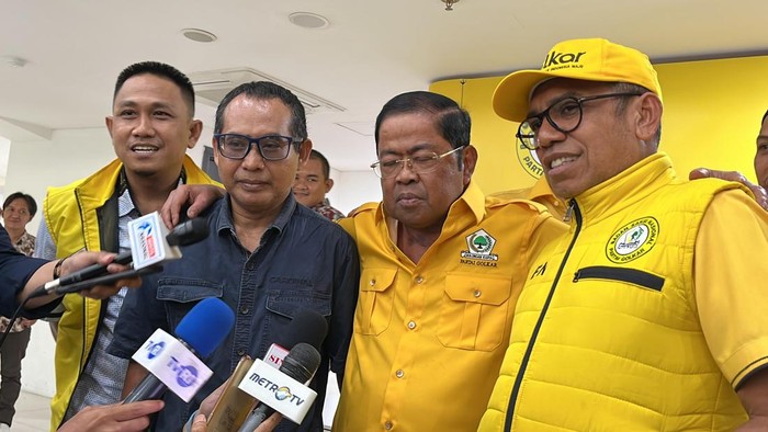 Waketum Golkar, Idrus Marham, di kantor DPP Golkar, Jakarta Barat, pada Jumat (22/11/2024).