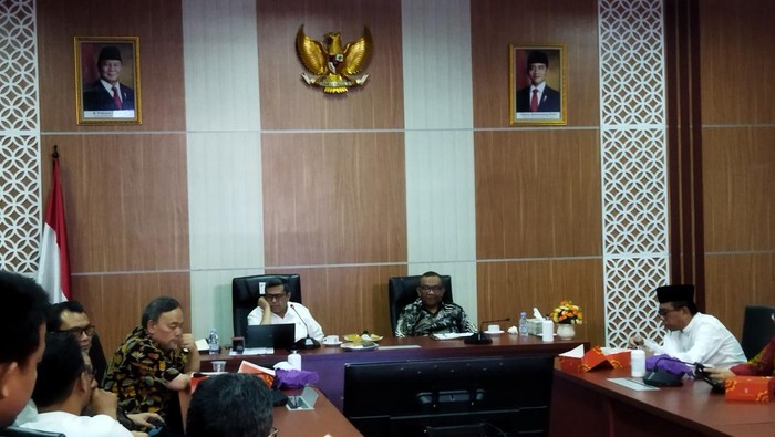 Konferensi pers di BPJPH (Kurniawan/detikcom)