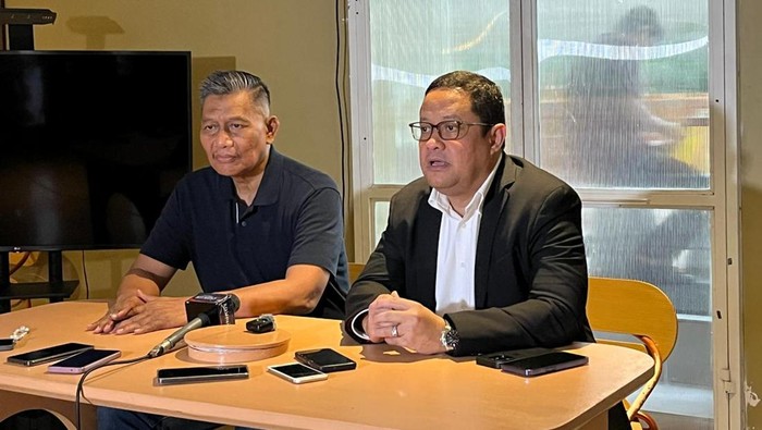 Konferensi pers pengacara Tom Lembong (Anggi/detikcom)
