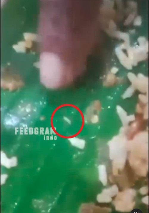 Makanan berisi belatung di Kelurahan/Kecamatan Kota Atambua, Kabupaten Belu, Nusa Tenggara Timur (NTT). (Tangkapan layar)