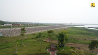 Kapasitas tampung Bendungan Semantok 23 juta m3 yang bersumber dari aliran Sungai Semantok dengan luas area genangan sebesar 365 hektare. Foto: Dok. Kementerian Pekerjaan Umum (PU)