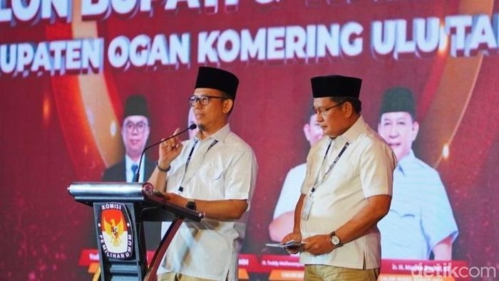 Pasangan Calon Bupati dan Wabup OKU nomor urut dua, Teddy Meilwansyah-Marjito Bachri