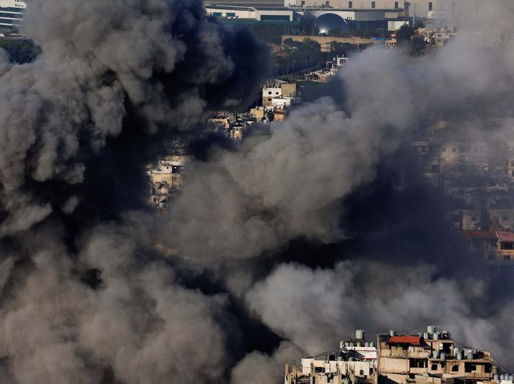 Potret Kota Beirut Berselimut Asap Hitam Akibat Serangan Israel