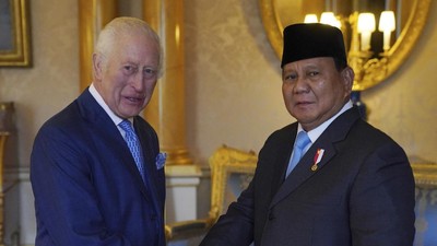 Potret Prabowo Bertemu Raja Charles III di Istana Buckingham