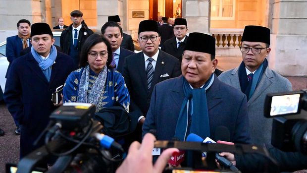 Presiden Prabowo saat memberikan keterangan pers, di Inggris, Kamis (21/22/2024). (Dok: BPMI)