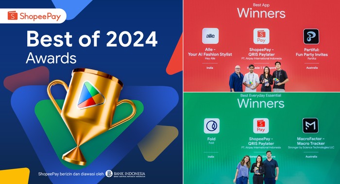 ShopeePay Terima Penghargaan Best of 2024 dari Google Play