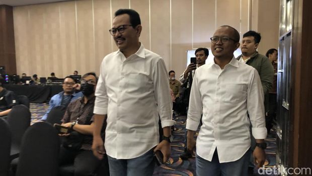 Suasana di lokasi debat publik ketiga atau yang terakhir Pilkada Kota Jogja 2024 di Hotel Tara, Jalan Magelang, Kota Jogja, Jumat (22/11/2024). Para pasangan calon (paslon) hadir di lokasi.