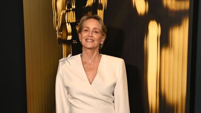 HOLLYWOOD, CALIFORNIA - NOVEMBER 17: Sharon Stone attends the 2024 Governors Awards at Dolby Theatre on November 17, 2024 in Hollywood, California.  (Photo by Jon Kopaloff/Getty Images)