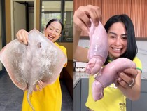 Farida Nurhan Masak Ikan Pari Utuh dan Torpedo yang Unik
