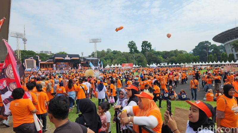 Kampanye akbar Pramono-Rano Karno di Stadion Madya GBK, 23 November 2024. (Adrial Akbar/detikcom)