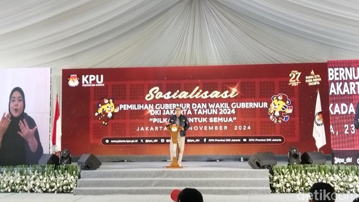 KPU Jakarta melakukan sosialisasi bagi pemilih difabel pada Pilkada Jakarta 2024. (Kurniawan/detikcom).