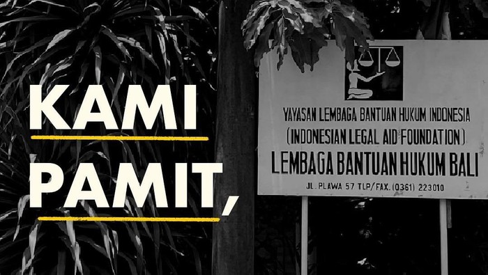 LBH Bali mengumumkan penutupan sementara layanan aduan hukum selama proses pemindahan kantor, Sabtu (23/11/2024). (Instagram @lbh_bali)