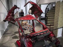 Melihat Pameran Seni Rupa Kawah Ojol di Galeri ROH Jakarta