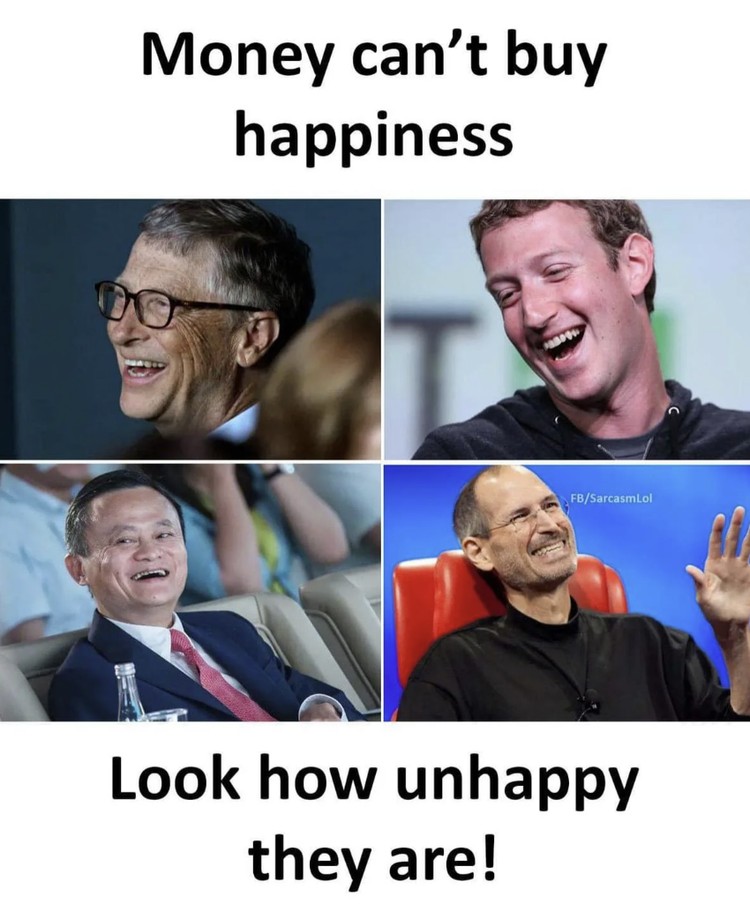 Meme Kocak Money Cant Buy Happiness, Setuju atau Nggak? Kamu orang yang setuju ungkapan uang tidak bisa membeli kebahagiaan atau sebaliknya? Coba tulis di kolom komentar.