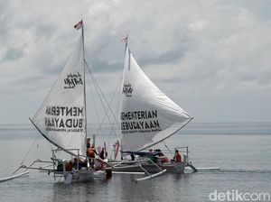 2 Perahu Sandeq Napak Tilas Suku Bajo dari Polman ke Banggai