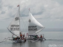 2 Perahu Sandeq Napak Tilas Suku Bajo dari Polman ke Banggai
