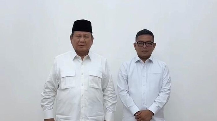 Presiden Prabowo Subianto dan cagub Banten nomor urut 2, Andra Soni.
