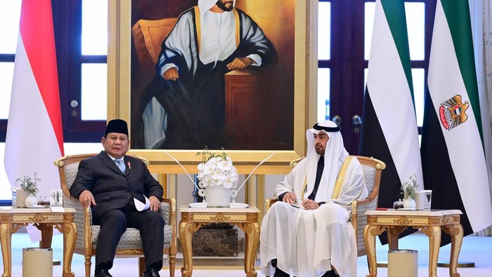 Presiden Prabowo dan Presiden MBZ di Istana Qasr Al Watn, Abu Dhabi.