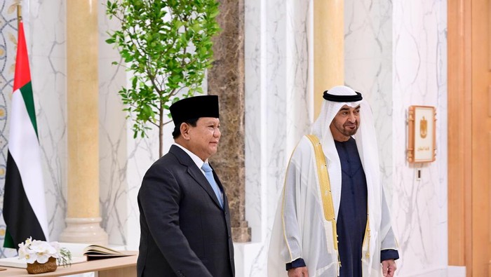 Presiden Prabowo dan Presiden MBZ di Istana Qasr Al Watn, Abu Dhabi.