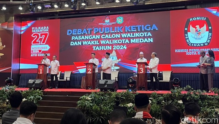 Suasana debat ketiga Pilwakot Medan. (Foto: Kartika Sari/detikSumut).