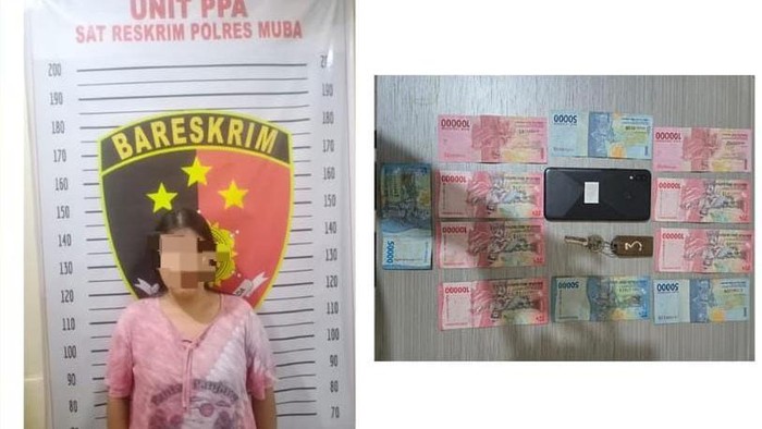 Tampang pelaku berinisial HAP (20) yang terlibat kasus TPPO di Muba