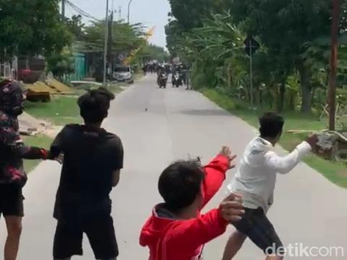 tawuran usai kampanye di Bojonegoro