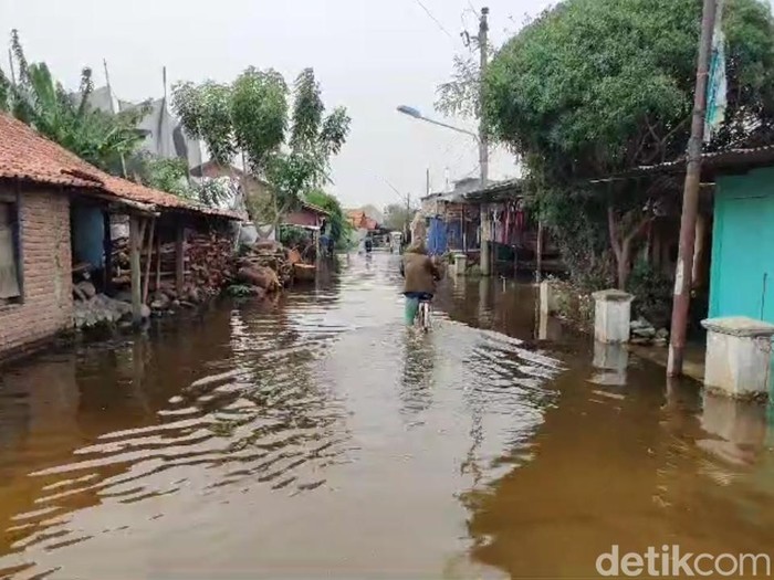 Dua desa dan 1 kelurahan di Kabupaten dan Kota Pekalongan kebanjiran akibat jebolnya tanggul darurat Sungai Bremi, Minggu (24/11/2024).