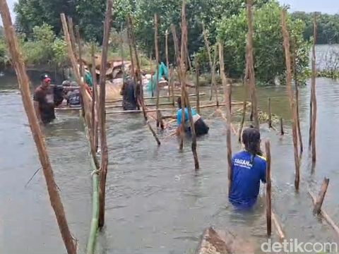Dua desa dan 1 kelurahan di Kabupaten dan Kota Pekalongan kebanjiran akibat jebolnya tanggul darurat Sungai Bremi, Minggu (24/11/2024).