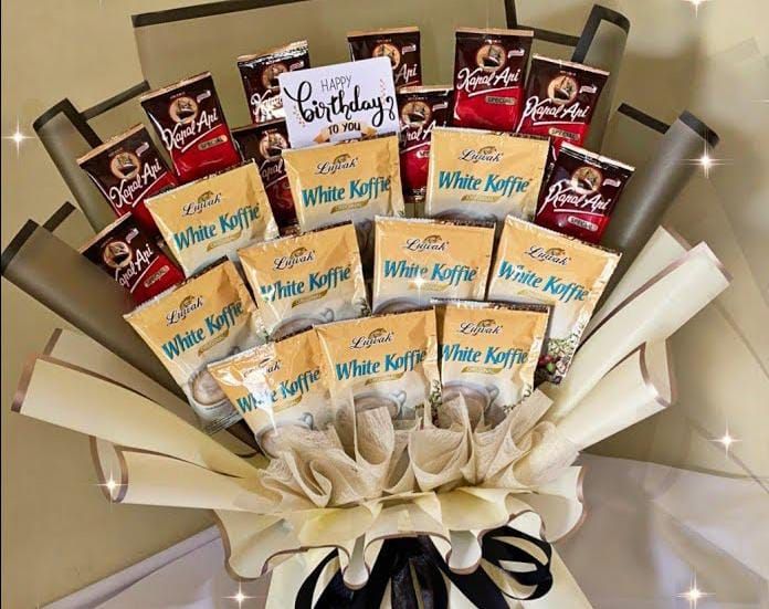 Ilustrasi buket kopi