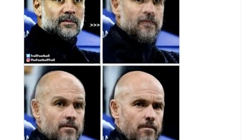 Apakah Guardiola sudah berubah menjadi seperti Ten Hag? Foto: X.com