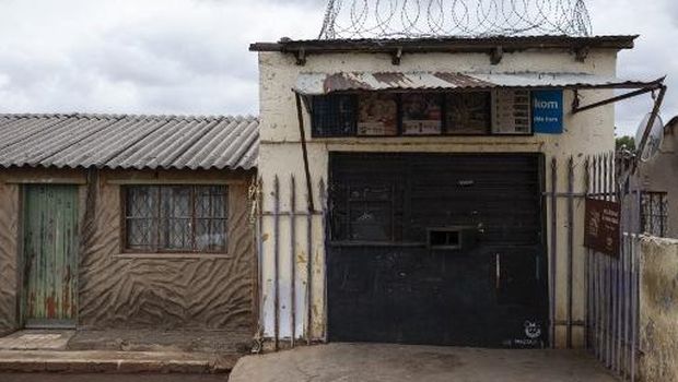 A general view of a spaza shop (informal supermarket) after it was closed by the South African Police Service (SAPS) along with community members, in Soweto, near Johannesburg, on November 12, 2024. (Photo by Emmanuel Croset / AFP)