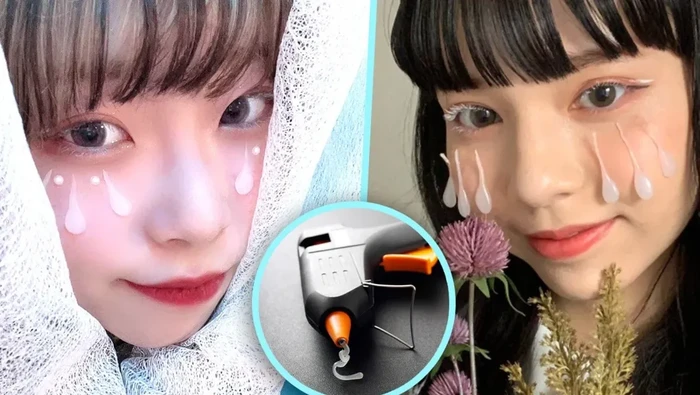 Tren 3D Teardrop Makeup.