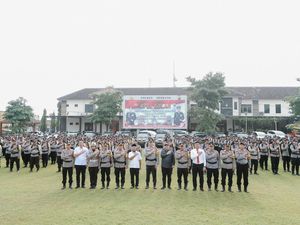 600 Personel Polres Jombang Dikerahkan Amankan Tungsura Pilkada 2024